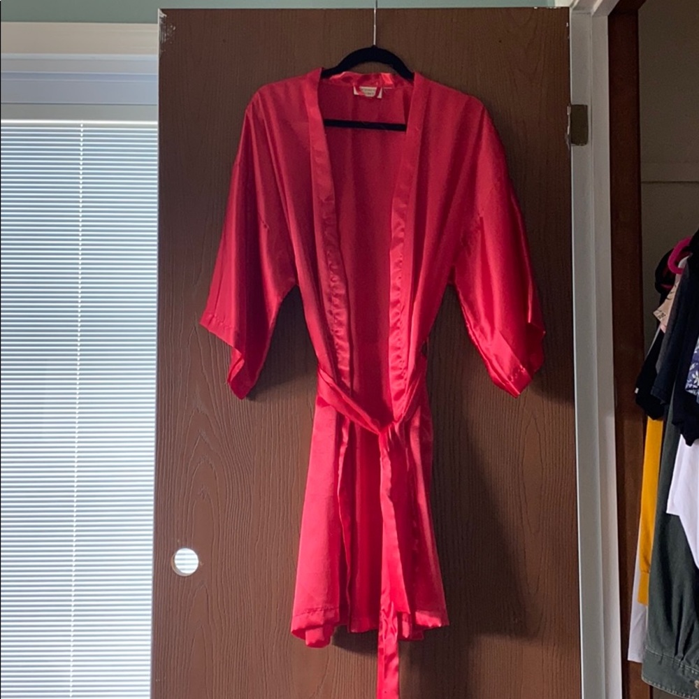 Victoria’s Secret red silk robe